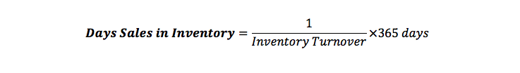 days sales in inventory formula